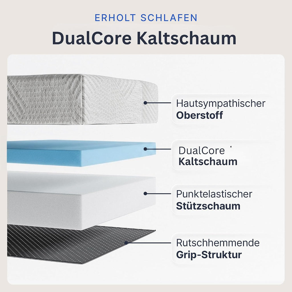 gurkler Klappmatratze Kaltschaum, 15 cm hoch